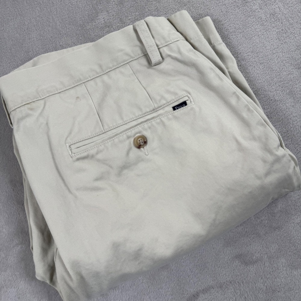 Polo Ralph Lauren Shorts Mens 33 Beige Classic Fit 9 Inch Chino Cotton Twill